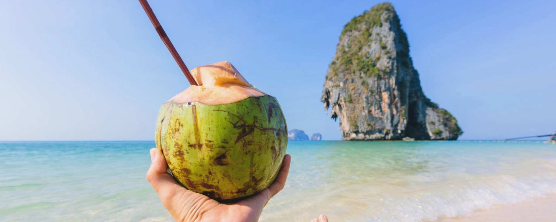 Phuket beach with coconut