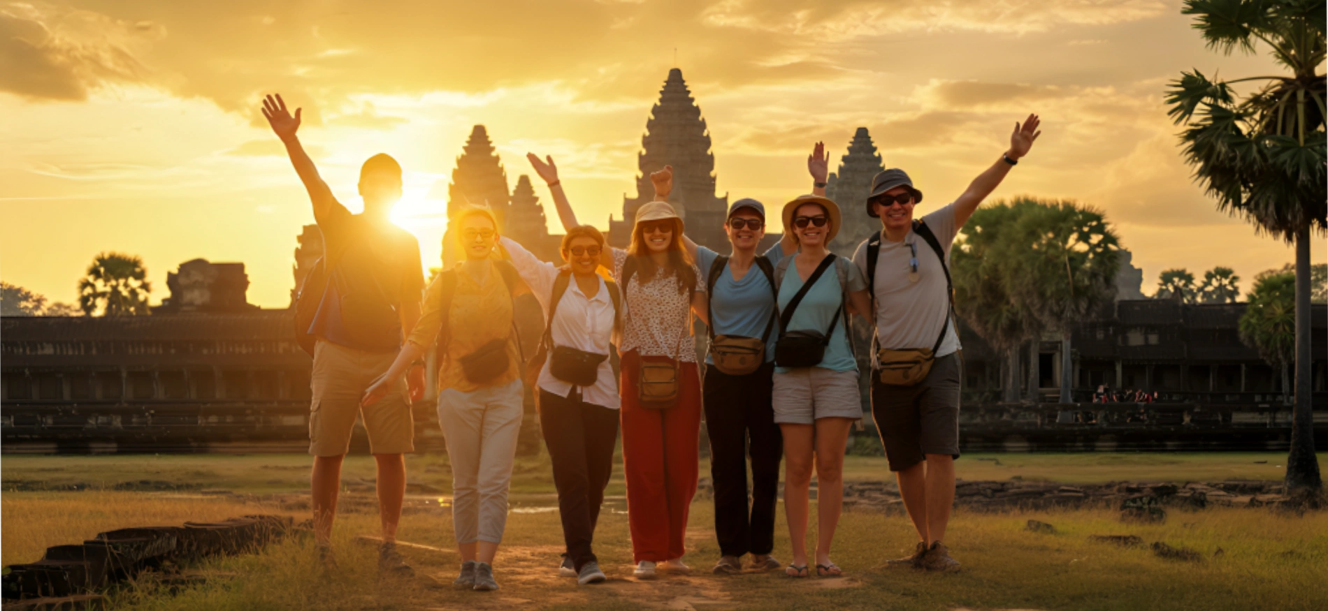 Tempel und Landschaft in Thailand
