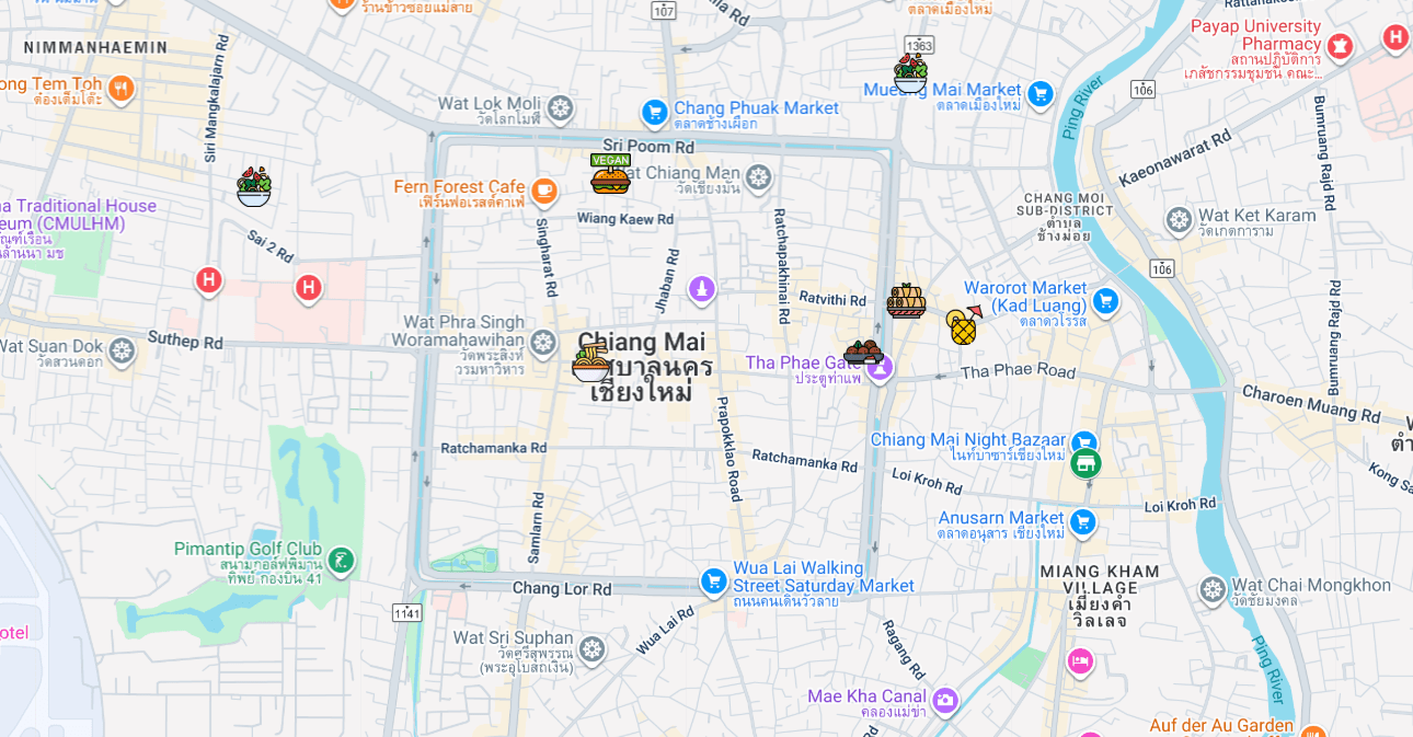 10 Best Vegan Chiang Mai Restaurants in 2025 9 Interactive map and Chiang Mai vegan guide of the 10 best Vegan Chiang Mai restaurants, Thailand
