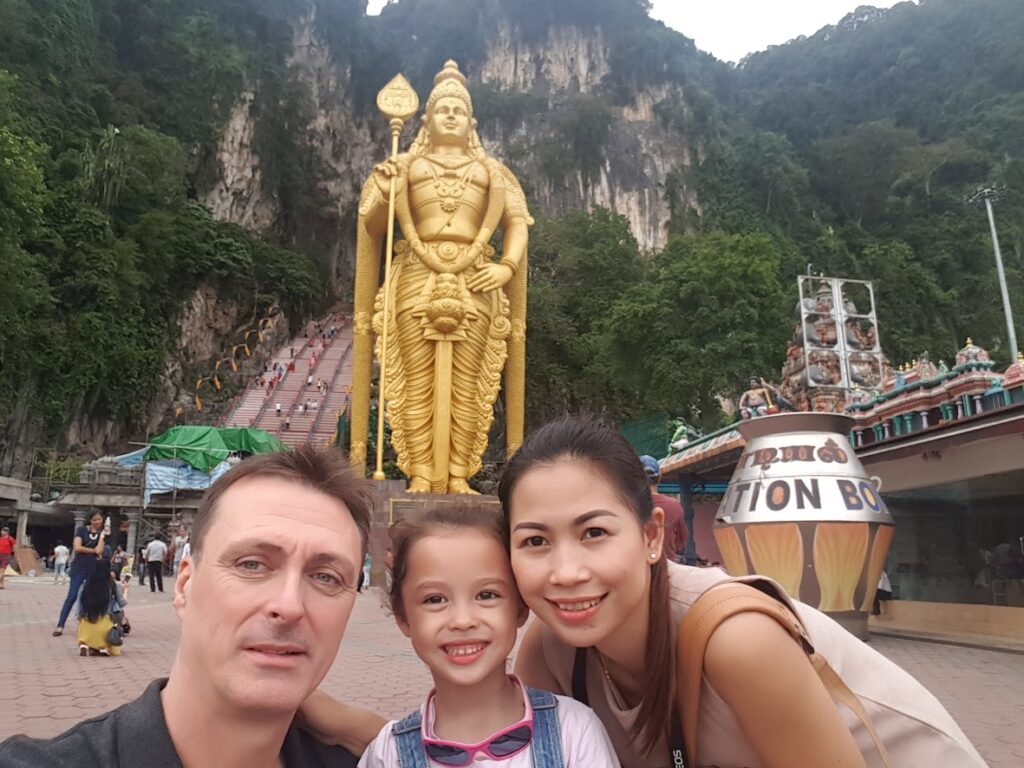 Family at the Batu Caves Malaysia